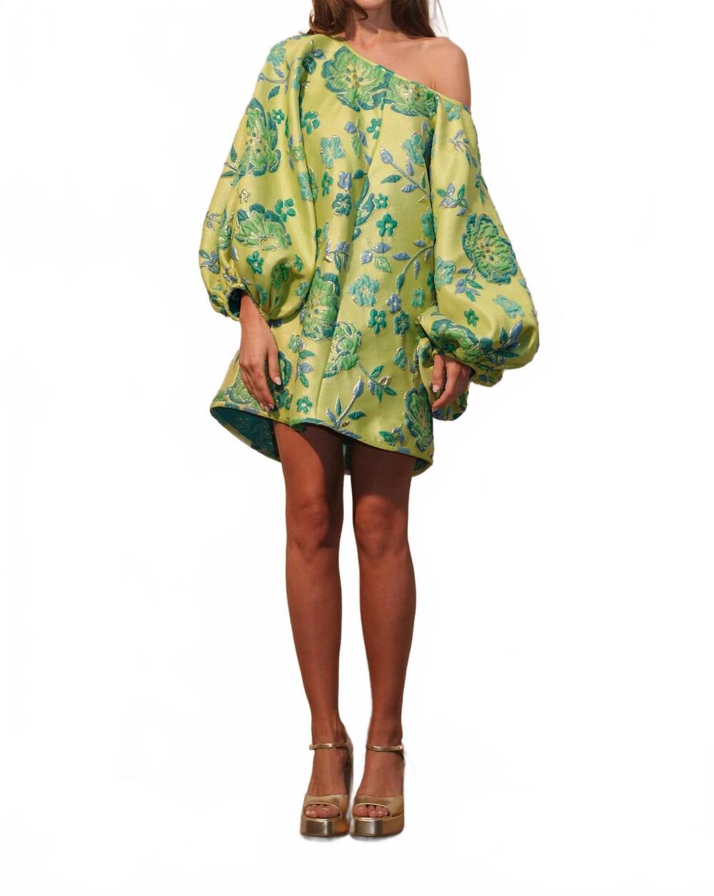 NEW ARIANNE ELMY good luck mini dress in lime